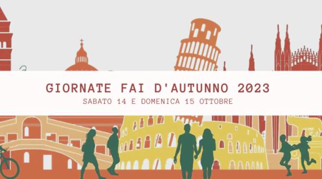 L'immagine rappresentativa delle Giornate FAI di Autunno 2023, con le date: 14 e 15 ottobre!
